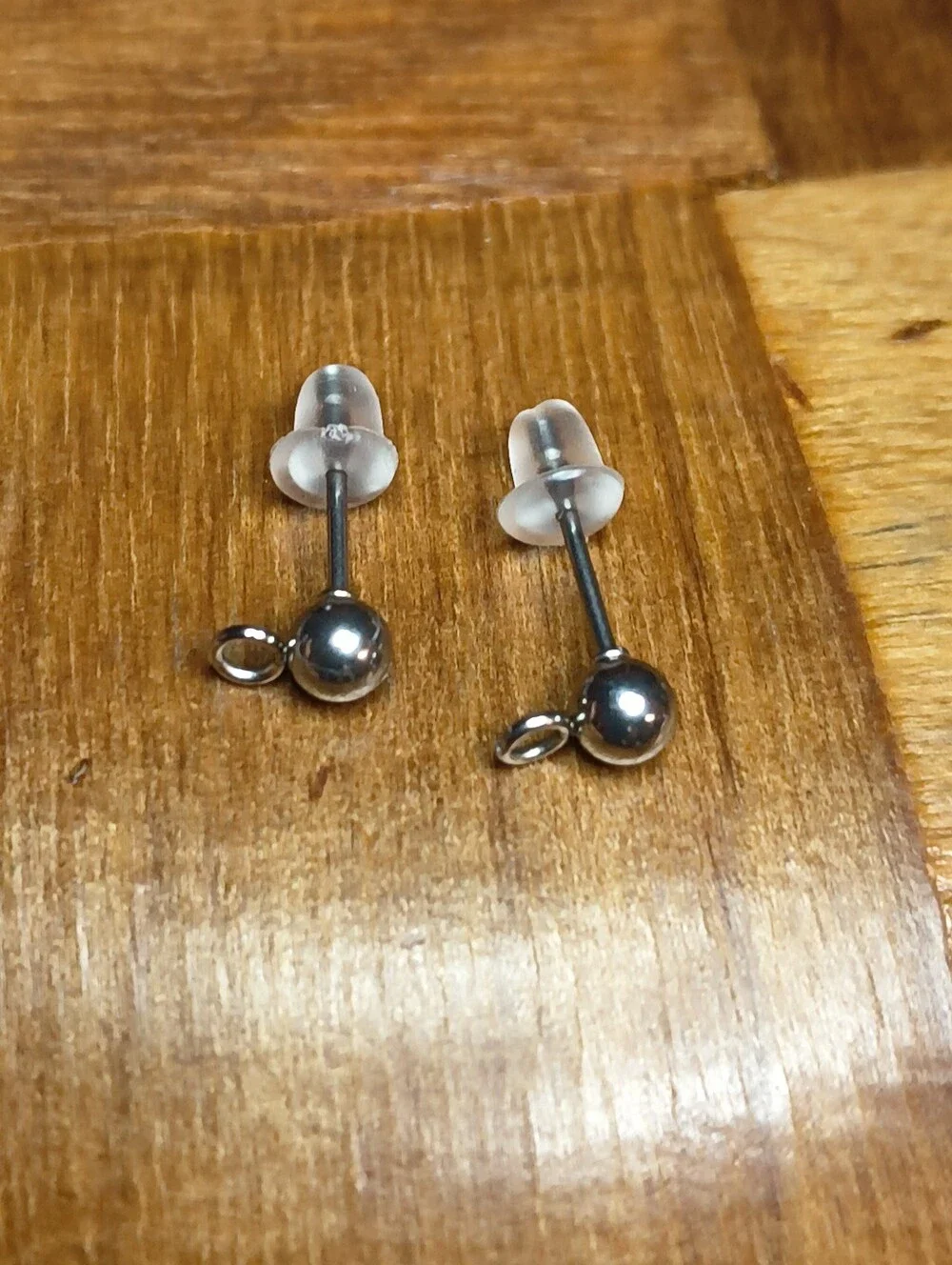 20pc Stainless Steel 4mm Ball Post Earring Components with Loop (10 Pairs) #1